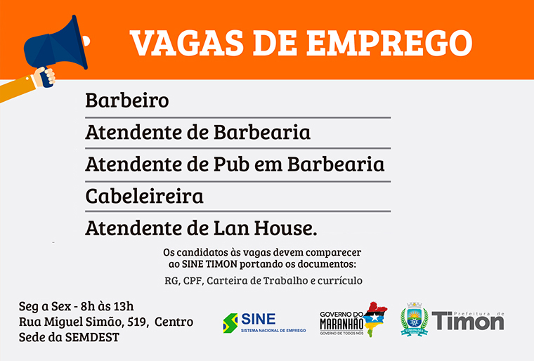 Vagas de emprego