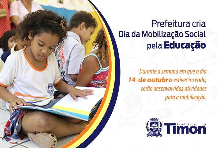 Lei Municipal de Timon institui Dia da Mobilização Social pela Educação