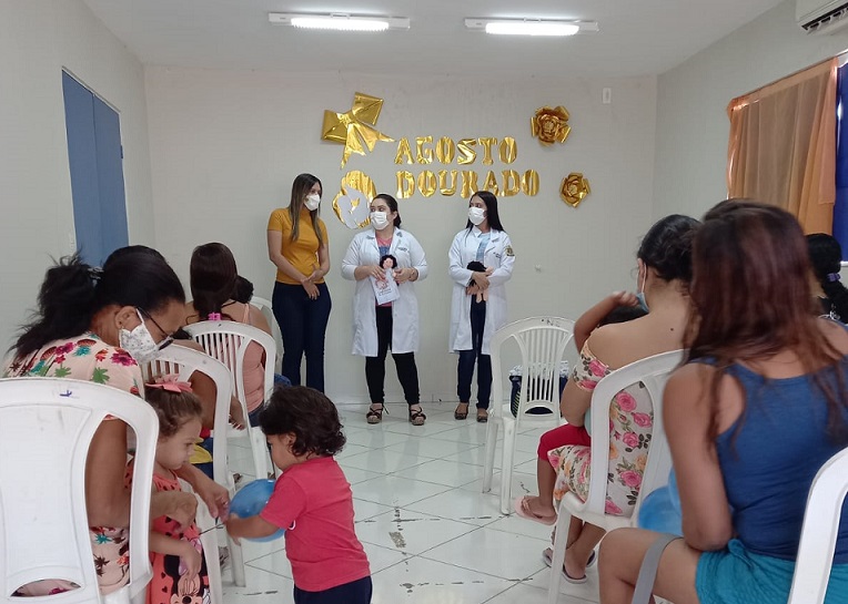 PALESTRA CAMPANHA AGOSTO DOURADO NA UBS DO ACARAJÓ. – Prefeitura de Bragança