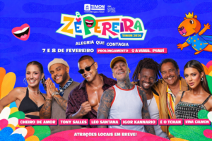 Zé Pereira 2026 acontece nos dias 7 e 8 de fevereiro com grandes atrações nacionais